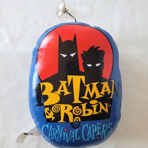 Vintage 1997 Batman & Robin Carnival Capers Plush Pillow w/ Suction Cup - Picture 4 of 9